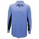 ADAMS USA MLB Style Long Sleeve Baseball Umpire Shirt - Sized for Chest Protector, Seattle Blue, X-Large
