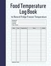Food Temperature Log Book to Record Fridge Freezer Temperature: Daily Log Sheets to Simple Temperature Monitoring for Restaurants, Food Vendors, Business, Storage and More | Keep Food Health & Safety