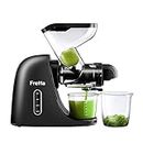 Fretta Cold Press Juicer Extractor, 3" Wide Feed Chute Slow Masticating Juicer Machines, Juice Maker, Juice Squeezer, Juicer Machines Vegetable and Fruit,Juice Recipes Included(Black)