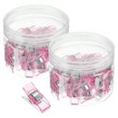 100 pz clip da cucire in tessuto con scatola morsetto trapuntato forniture artigianali, rosa