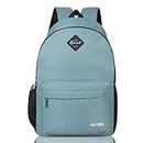 Half Moon Stride Backpacks for Women, Light Blue | 14 inch Laptop Bag | Stylish and Trendy Casual College Bag for Girls | Water Resistant and Lightweight | Bag for Office and Travelling