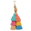 LOOM TREE Tassel Keychain Charm Car Hangings Clothing Accessories for Purse Bag Adults Colour