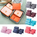 6pcs/set Packing Cubes Travel Luggage Storage Compression Organiser Toiletry Bag