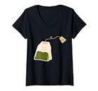 Bolsa de té de regalo Green Tea Time Camiseta Cuello V