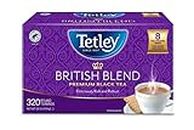 Tetley British Blend Premium Black Tea, 320 Tea Bags, Rainforest Alliance Certified, 320 Count (Pack of 1)