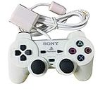 PS2 Wired Controller DUALSHOCK 2 For PS2 Controller White Colour Gamepad (White, For PS2)