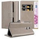 cadorabo Book Case works with ZTE AXON 7 MINI in CAPPUCCINO BROWN - with Magnetic Closure, Stand Function and Card Slot - Wallet Etui Cover Pouch PU Leather Flip