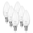 Lepro E14 LED Light Bulb, Small Edison Screw SES Candle Bulbs, 4.9W 470lm, 40W Equivalent E14 Bulb, Warm White 2700K E14 LED Bulb, Energy Saving Candle Light Bulbs, Non-dimmable, Pack of 6