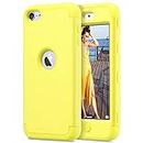 ULAK iPod Touch 7 Case, iPod Touch Case 6th Generation, iPod 5 Case, Heavy Duty High Impact Shockproof Protective Cover for Apple iPod Touch 5th/6th/7th Generation (Latest Model), Yellow