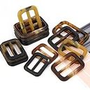 AKOAK 10 Pcs Square Resin Silk Scarf Buckle, T-shirt Buckle, DIY Belt Ring, Sewing, Clothing, Coat Fashion Decoration Accessories