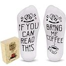Cavertin Women's Funny If You Can Read This Novelty Socks (Coffee)