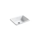 Kohler Iron/Tones® 24-1/4" X 18-3/4" X 8-1/4" Top-Mount/Undermount Single-Bowl Kitchen Sink White (K-6585-0)
