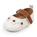 Fusehngre Baby Girl Shoes Infant Floral Princess Mary Jane Shoes Newborn Soft Sole First Walkers Shoes