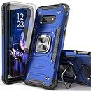 IDYStar Galaxy S10E Case with Tempered Glass Screen Protector, Galaxy S10E Case,Hybrid Drop Test Cover with Car Mount Kickstand Slim Fit Protective Phone Case for Samsung Galaxy S10E, Blue
