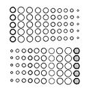 PWACCS High Pressure Washer O Ring Kit, Replacement Rubber Ring for Power Washer, General for Pump, Coupler, Adapter, Hose, Gun and Nozzle, 100 Pieces