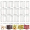 20pcs 4oz Clear Plastic Jars With Lids, Wide-mouth Refillable Round Containers For Candies, Beads, Lotions, Slime Making, And Food Storage