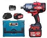JPT Supreme Brushless 21V Cordless Impact Wrench 3/4" Inch | 2100Nm Torque | Max 2300RPM Speed | Bright LED Light | 36MM Socket | 8.0 MAh Battery | 21V Fast Charger | Heavy Duty Case