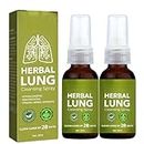 2pcs Herbal Spray Cleansing Lung - Respinature Herbal Lung Cleanse Mist - Lung Exerciser for Healthier and Cleaner Lungs - Powerful Lung Support - Natural Respiratory Cleanse & Breathe Spray - 30ml