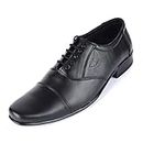 URBAN CAIMAN Men’s Black Original Leather Long Wing Formal Shoe with Lace-Up (Numeric_5)