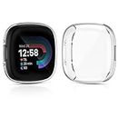 KIMILAR (2 Pack) Screen Protector compatible with Fitbit Versa 4, Fitbit Sense 2, Soft TPU Full Coverage Screen Cover Case compatible with Fitbit Sense 2, Fitbit Versa 4 Smartwatch