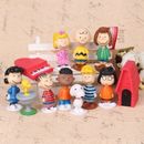 Peanuts Charlie Brown Snoopy Playset 12 Figure Cake Topper USA Toy Set