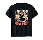 Wild Hog Hunting Mens Here Piggy Vintage Hunters Wild Boar T-Shirt