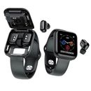 Smart Watch con Auricolari Uomo Smartwatch 2 In 1 Auricolari Wireless per Android iOS