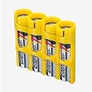 Storacell por Powerpax SlimLine - Organizador de pilas AAA, amarillo, capacidad para 4 baterías