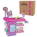 Disney Junior Minnie Mouse Marvelous Market, Pretend Play Cash Register with Realistic Sounds, 38 Play Food Pieces and Accessories, Officially Licensed Kids Toys for Ages 3 Up by Just Play