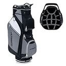 Goplus Golf Cart Bag with 14-Way Top Dividers, Golf Club Bag with 7 Zippered Pockets Including Cooler Bag, Rain Hood, Carry Handles, Detachable Shoulder Strap, Lightweight Golf Bag for Men Women