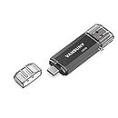 Vansuny 128GB USB C Flash Drive 2 in 1 OTG USB 3.0 + USB C Memory Stick with Keychain Dual Type C USB Thumb Drive Photo Stick Jump Drive for Android Smartphone, Computers, MacBook, Tablets, PC