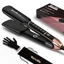 Terviiix AKT-Ceramic Flat Iron Hair Straightener, ARC Non-Snagging Plate Design, 1-3/4 Inch Wide Straightening Irons for Thick Hair & Black Woman Hair & Curly Hair, Plancha De Cabello Professional