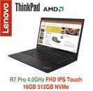 CLEARANCE ThinkPad T495s AMD R7 Pro FHD IPS Touch 16GB 512GB OS Warranty T14s