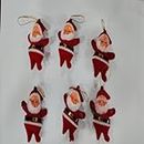 Party Crave Red Santa Claus Hanging Ornaments for Christmas Tree Decoration| X-Mas Hanging Ornaments| |Santa Claus Doll for Kids Christmas Gifts (Pack of 6) (Big Red Sants 6pcs)