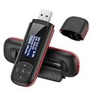 AGPTEK Portátil Reproductor MP3 8GB con USB Flash, Radio FM, Grabación de Voz, Memoria USB, Soporta Expansión hasta 128GB, NO Necesita Cable de Data, Negro