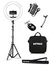 GIFTMAX® Professional 18 inches Big LED Ring Light with Stand | 2 Color Modes Dimmable Lighting | For YouTube | Photo-shoot | Video shoot | Live Stream | Makeup & Vlogging | Compatible with iPhone/ Android Phones & Cameras