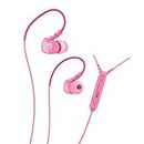 MEE audio Sport-Fi M6P Memory Wire in-Ear Headphones with Microphone, Remote, and Universal Volume Control (Pink)