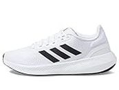 adidas Women's Run Falcon 3.0 Shoe, White/Black/Black, 8 US