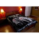 Trinx Lunas Horse Queen Plush Blanket Polyester in Black/Gray | 95 H x 79 W in | Wayfair C1A5164B5E544AC898699E0D042444A8
