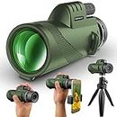 ARPBEST 12X50 Monocular Telescope High Power with Smartphone Holder & Tripod - FMC Lens & BAK4 Prism - Monoculars for Adults with Dual Focus - HD Compact Monocular for Wildlife Bird Watching Camping