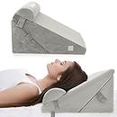 Dr Trust USA Wedge Pillow for Sitting & Restful Sleep, Adjustable 3Pcs Elevated Orthopedic Cushion Support with Headrest Neck, Back Pain Relief 354"
