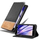 cadorabo Book Case works with Nokia Lumia 830 in BLACK BROWN - with Magnetic Closure, Stand Function and Card Slot - Wallet Etui Cover Pouch PU Leather Flip