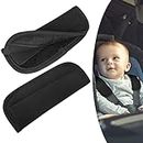 URAQT Car Seat Belt Pads, 2 Pack Baby Stroller Car Seat Strap Covers, Universal Harness Pads, Backpack Shoulder Pad, Multifunctional Seat Belt Pad Cover for Newborns Infants and Kids (Black)