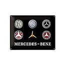 Nostalgic-Art Retro Tin Sign – Mercedes-Benz – Logos – Gift idea for car accessoires, Metal Plaque, Vintage design for wall decoration, 30 x 40 cm