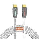 RUIPRO 8K Certified HDMI Fiber Optic Cable 50 Feet Crystal Ultra High Speed 48Gbps 8K60Hz 4K120Hz HDR+ eARC HDCP2.2/2.3 for RTX4080/4090/3080/3090, Xbox S/X, PS5/4, AVR, Projector, LG/Samsung/Sony TV