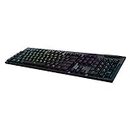 Logitech G915 LIGHTSPEED RGB Mechanical Gaming Keyboard, Low Profile GL Tactile Key Switch, LIGHTSYNC RGB, Advanced Wireless and Bluetooth Support - Tactile,Black