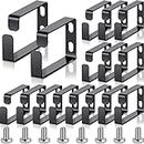 20 Pcs Cable Manager Ring Metallic Server Rack Cable Management D Ring Hooks Black Cable Hanger Network Rack Cord Organizer Ring Bracket Organizer Hook Mount for Fiber Optic Power Cords Patch Cables