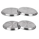 4 Pcs SUL Hob Cover Set Stove Plate Cooker Top Burner Protector Silver Kit Home Kitchen Tools & Accessories Restaurants CANTEENS Safety Worktop Savers