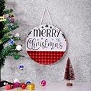 CraftVatika Merry Christmas Decorations Items Hanging, Christmas Printed Wooden Door Hanging for Home Xmas Party -Christmas Gift