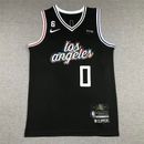 City Edition Russell Westbrook #0 Los Angeles Clippers Basketball Trikot schwarz